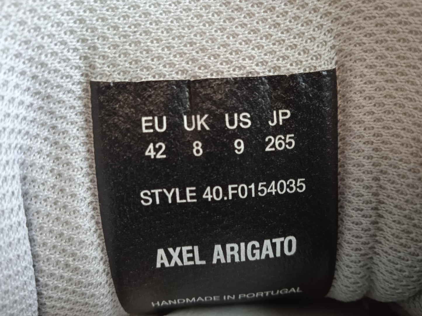 AXEL ARIGATO Men's Beige & Grey Leather Marathon R-Trail Trainers UK8 NEW