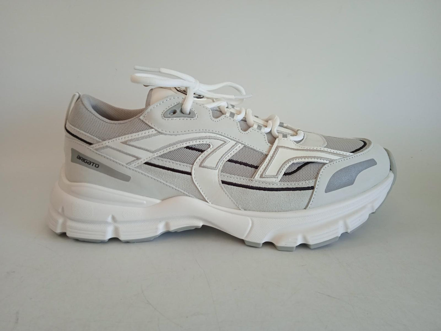 AXEL ARIGATO Men's White & Grey Leather Marathon R-Trail Runner Trainers UK9 NEW
