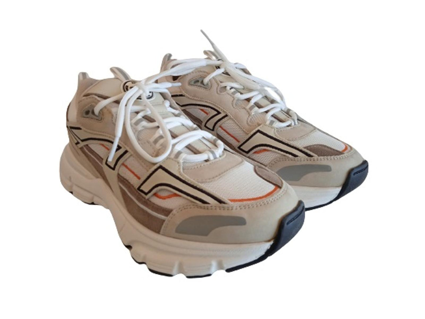 AXEL ARIGATO Men's Beige & Orange Leather Marathon R-Trail Trainers UK8 NEW