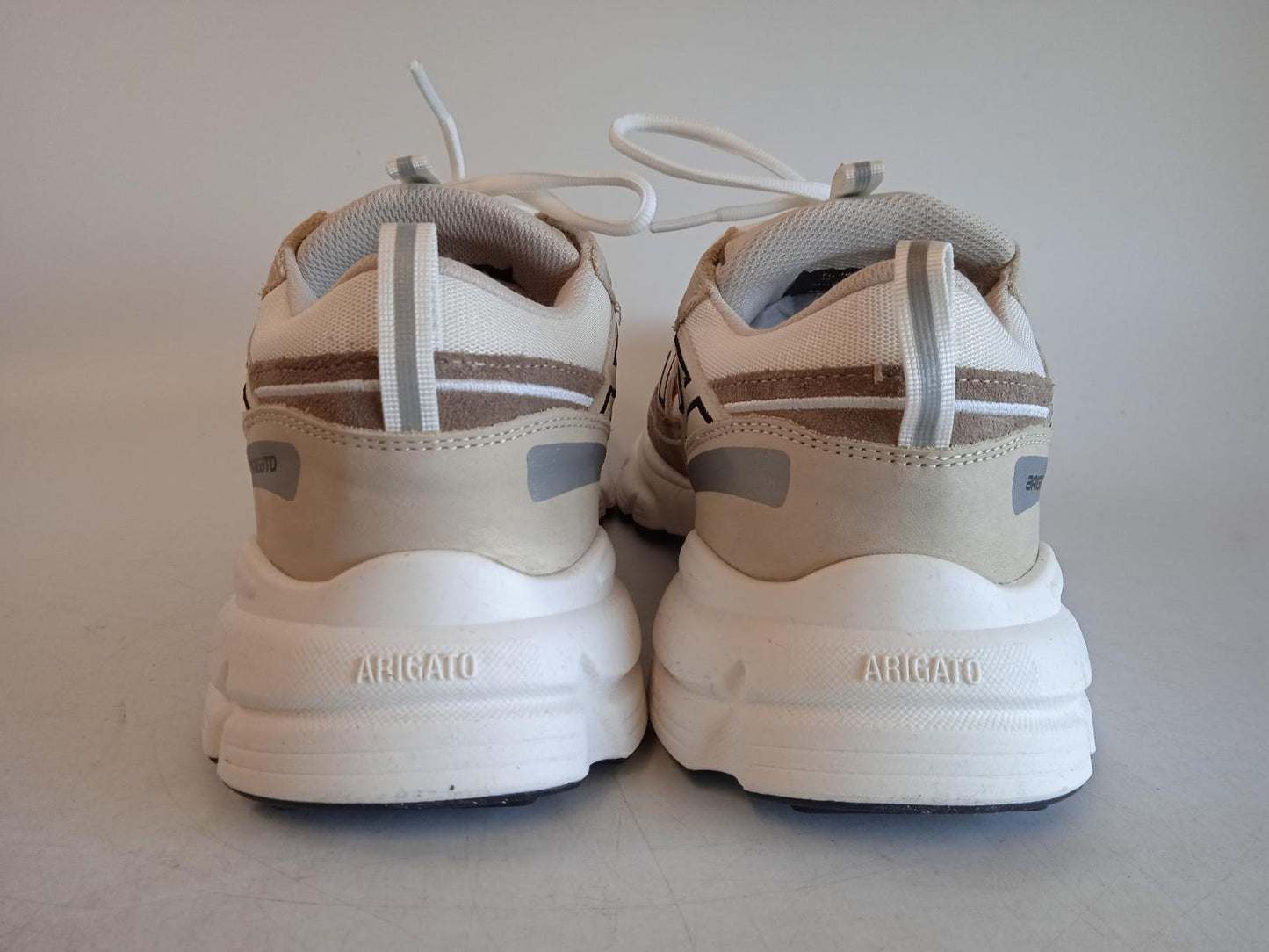 AXEL ARIGATO Men's Beige & Orange Leather Marathon R-Trail Trainers UK8 NEW