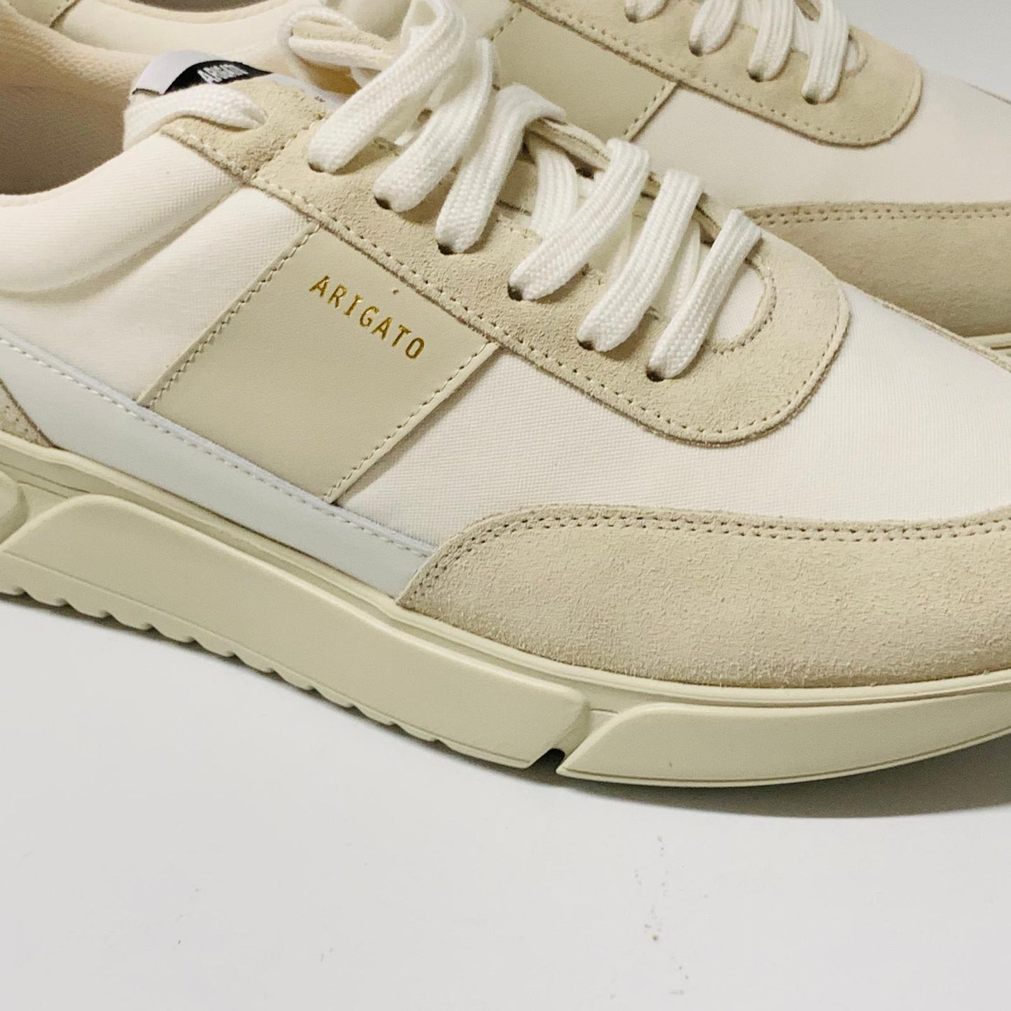 AXEL ARIGATO Men's Beige Strip Trainer Chunk Genesis Runner UK10 NEW