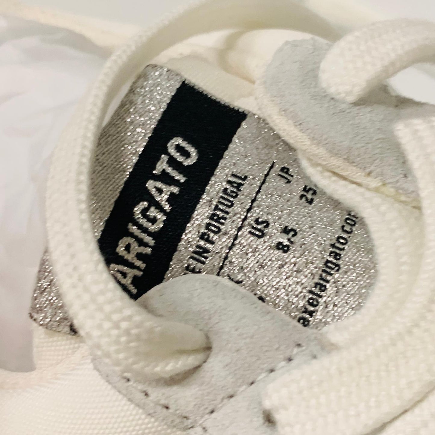 AXEL ARIGATO Ladies White Black Silver Leather Trainer Genesis Runner UK6 NEW