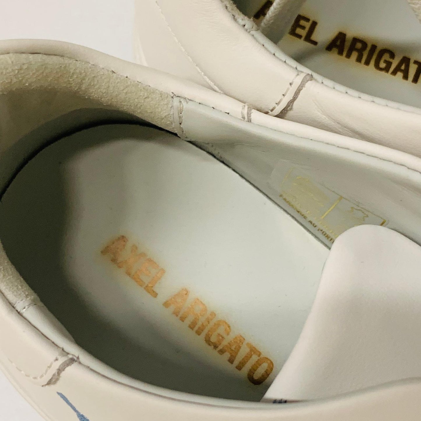 AXEL ARIGATO Men's White Pink Blue Bird Classic Leather Trainer Sneaker UK6 NEW