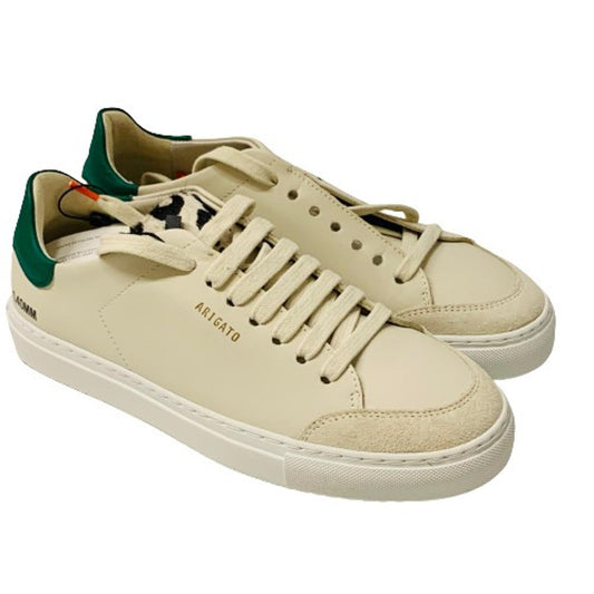 AXEL ARIGATO Ladies Beige Green Accent Clean 90 Leather Trainer Sneaker UK5 NEW