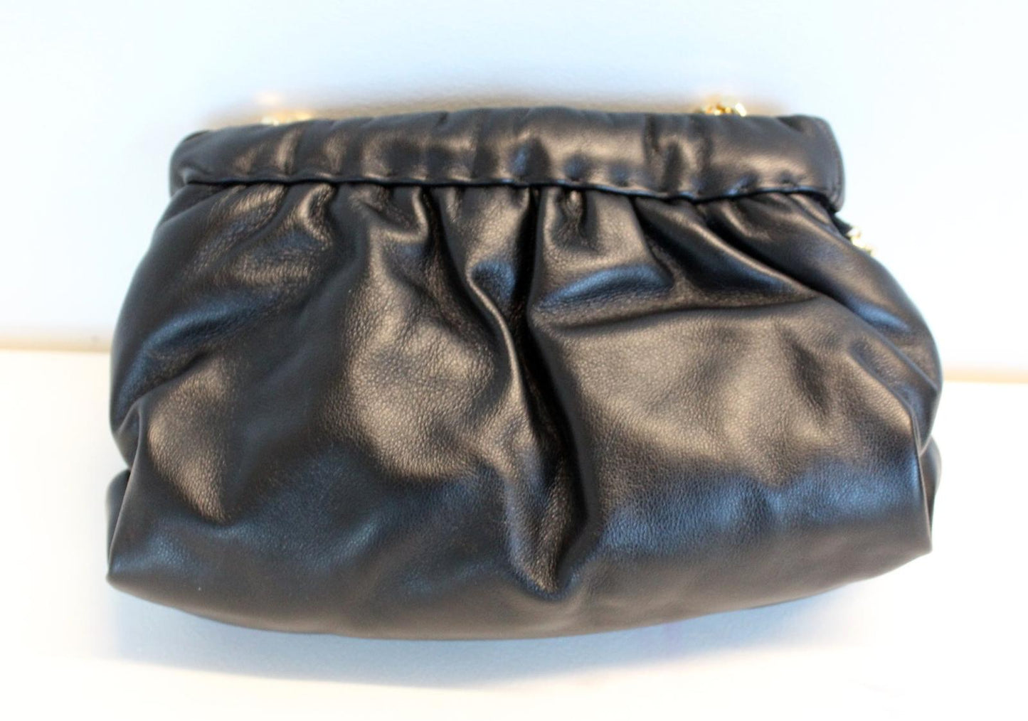 ROSANTICA Ladies Glam Black Leather Faux Pearl Embellished Shoulder Bag NEW
