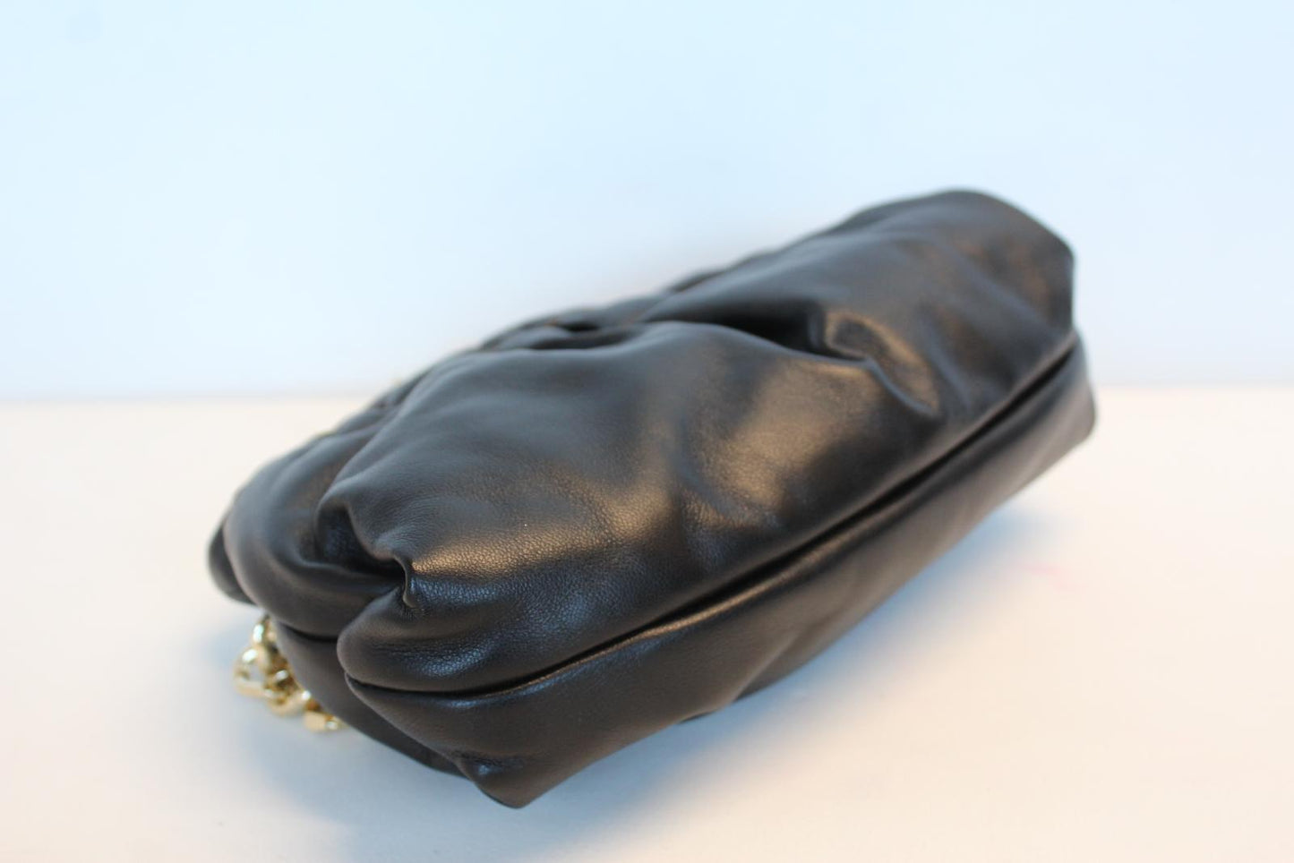 ROSANTICA Ladies Glam Black Leather Faux Pearl Embellished Shoulder Bag NEW