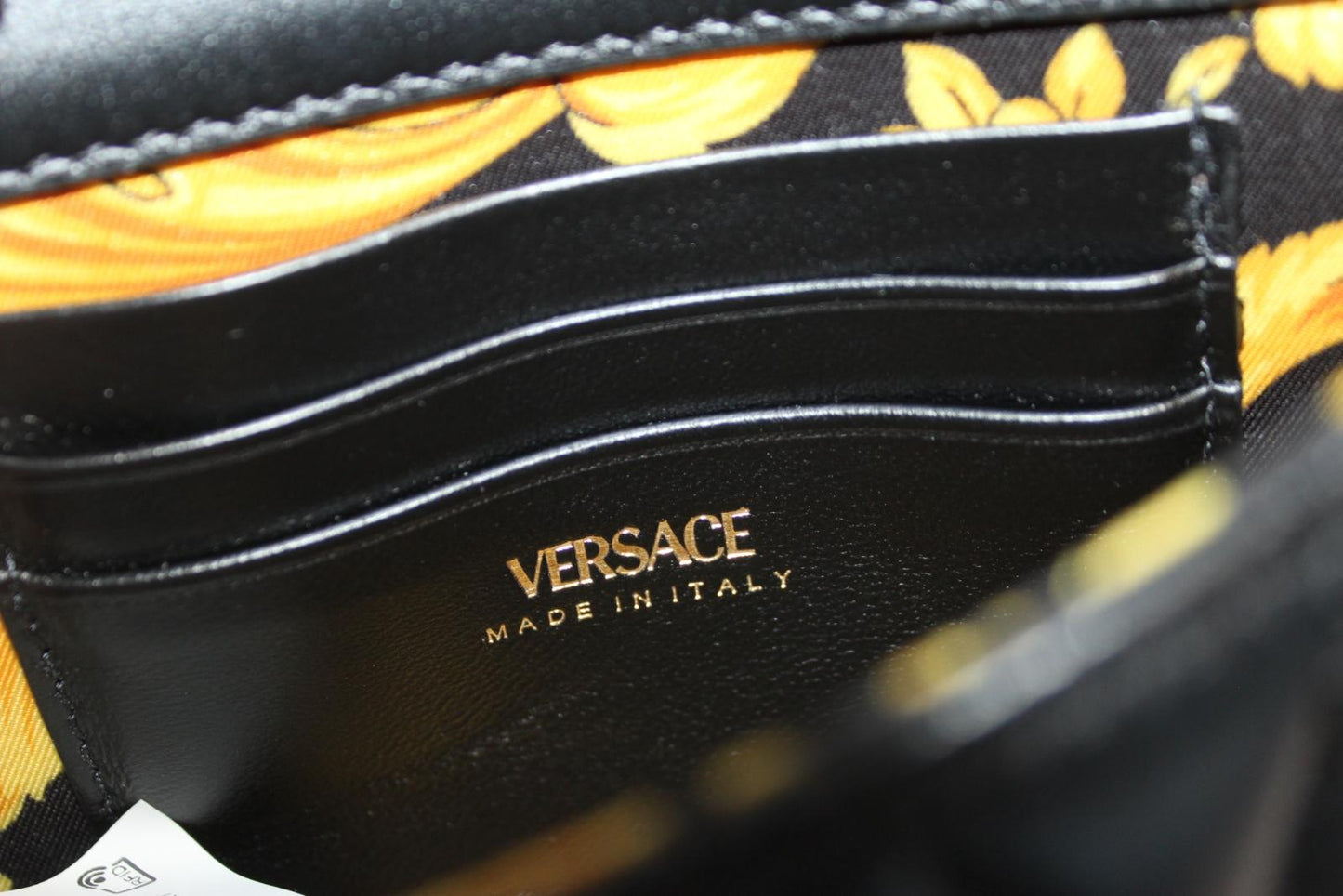 VERSACE Ladies Virtus Black Quilted Leather Chain Shoulder Bag 17 x 11 x 5cm NEW