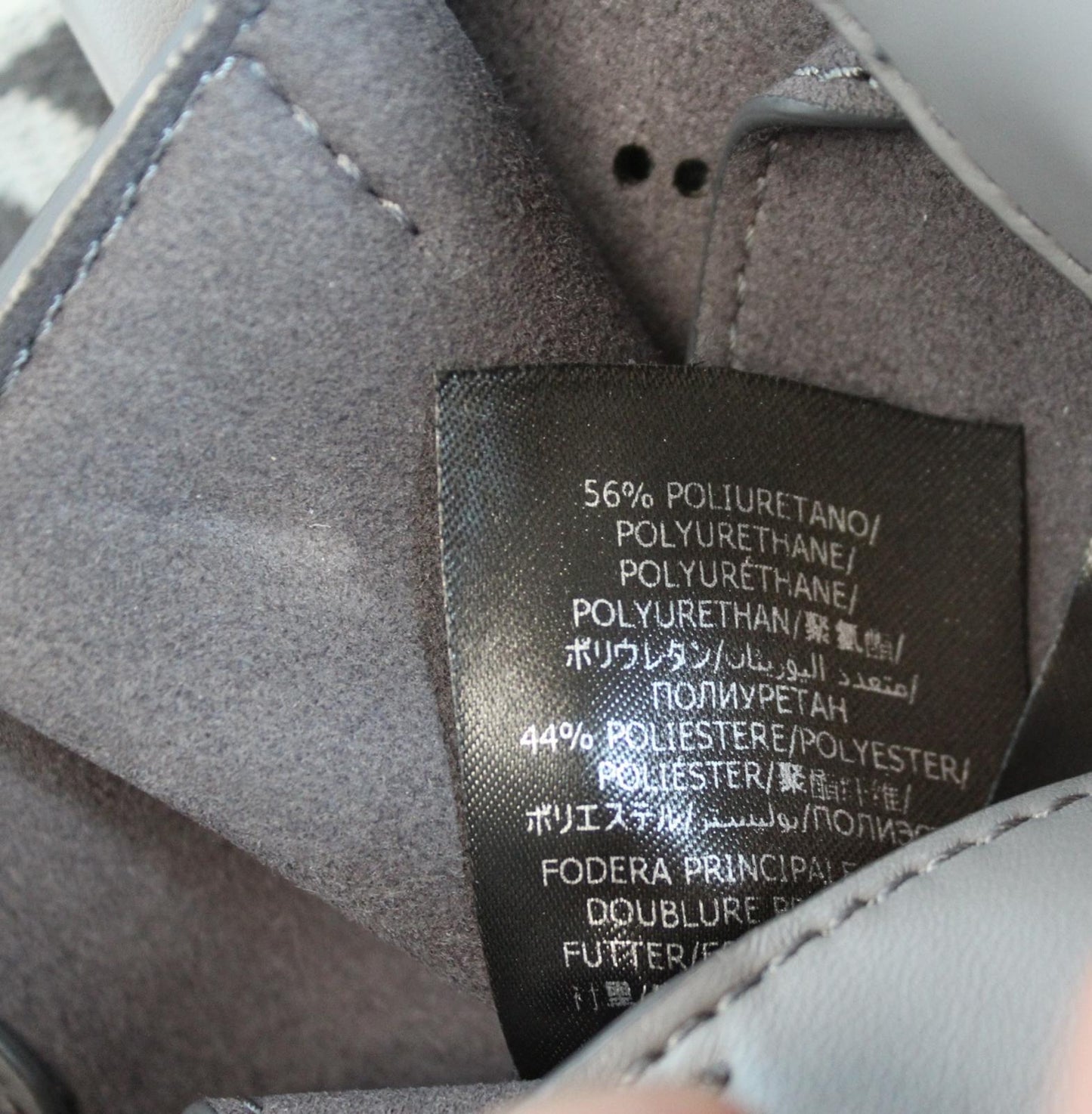 STELLA MCCARTNEY Ladies Grey Faux Leather Mini Stella Logo Shoulder Bag NEW