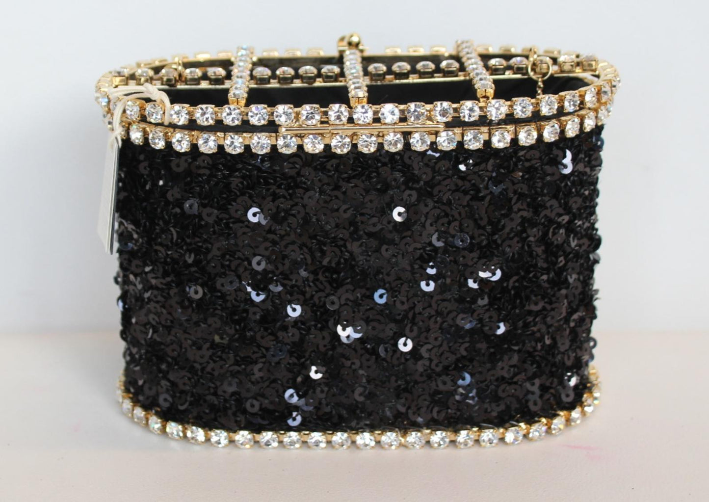 ROSANTICA Ladies Holli Ballerina Black Sequins Crystals Embellished Tote Bag NEW