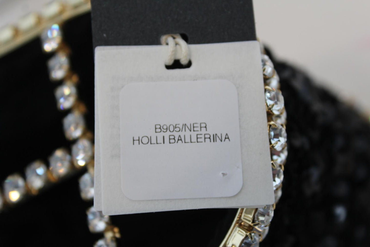 ROSANTICA Ladies Holli Ballerina Black Sequins Crystals Embellished Tote Bag NEW