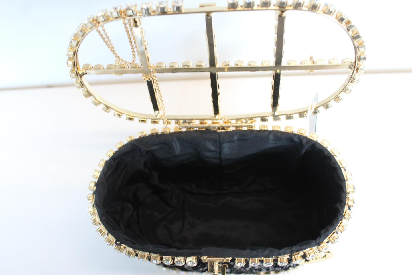 ROSANTICA Ladies Holli Ballerina Black Sequins Crystals Embellished Tote Bag NEW