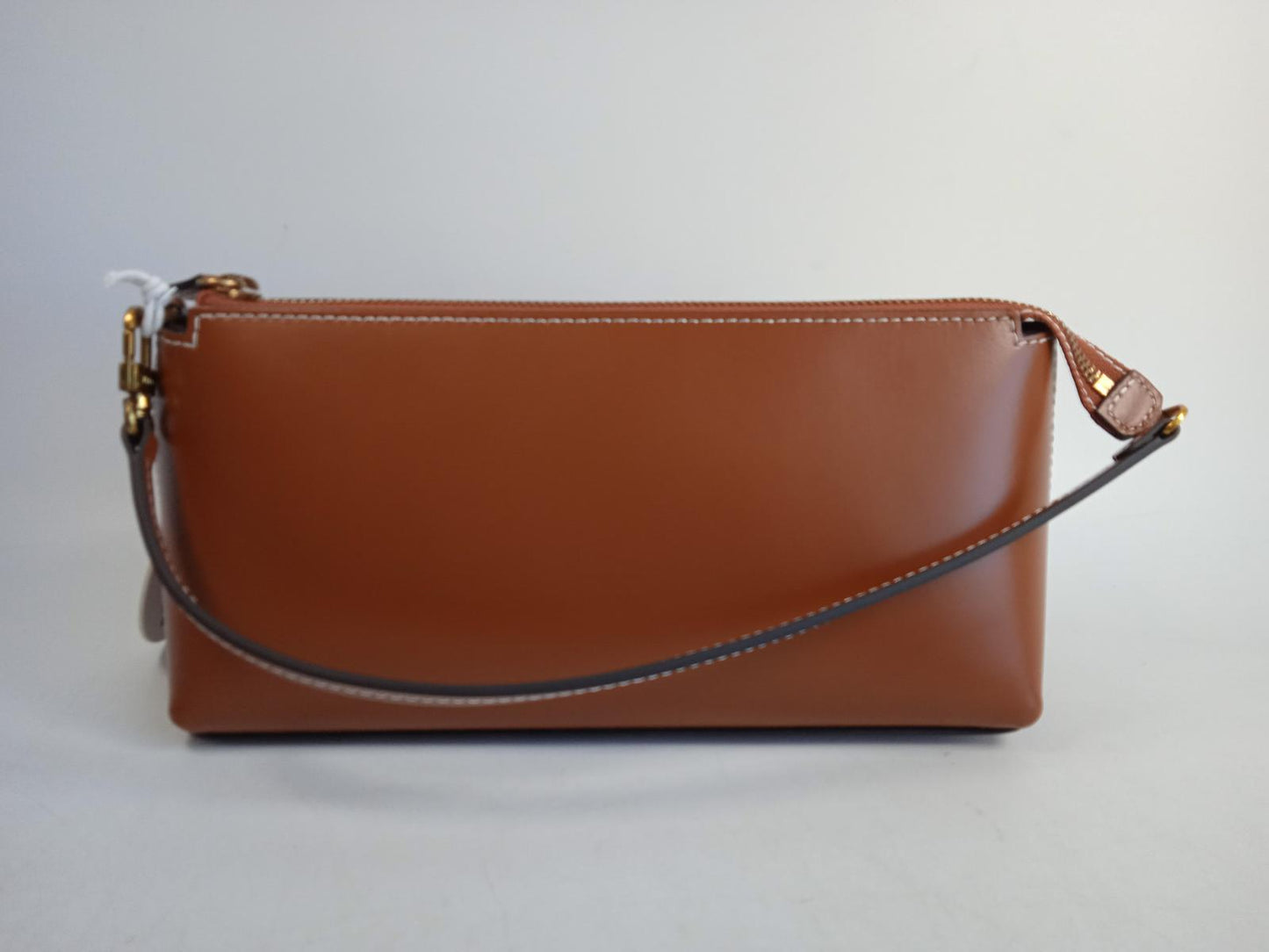 STAUD Ladies Tan Brown Leather Kaia Zip Fastening Shoulder Bag One Size NEW