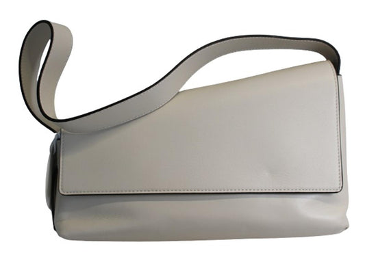 STAUD Ladies Cream Ivory Acute Leather Flap Magnetic Shoulder Bag OS  NEW