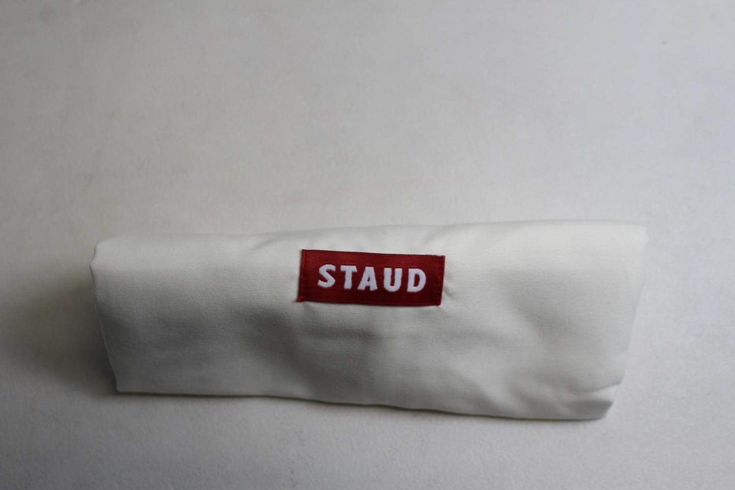 STAUD Ladies Cream Ivory Acute Leather Flap Magnetic Shoulder Bag OS  NEW