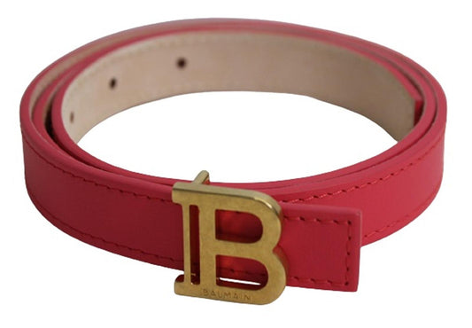 BALMAIN Ladies High Summer Capsule B Logo Pink Adjustable 2cm Belt 75/XS NEW