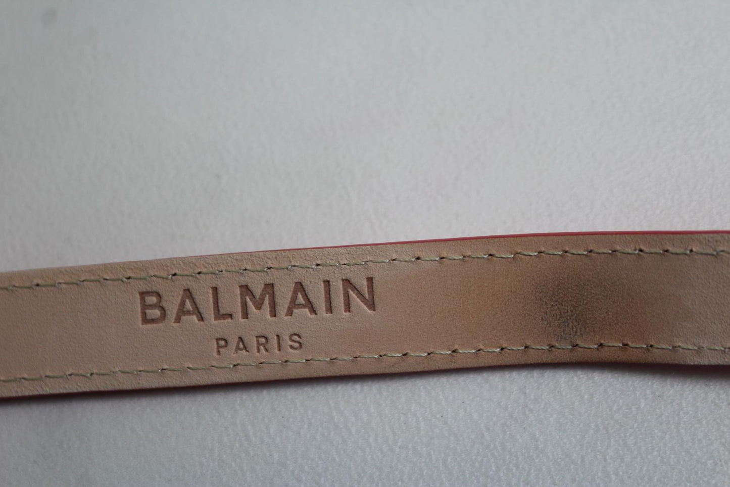 BALMAIN Ladies High Summer Capsule B Logo Pink Adjustable 2cm Belt 75/XS NEW