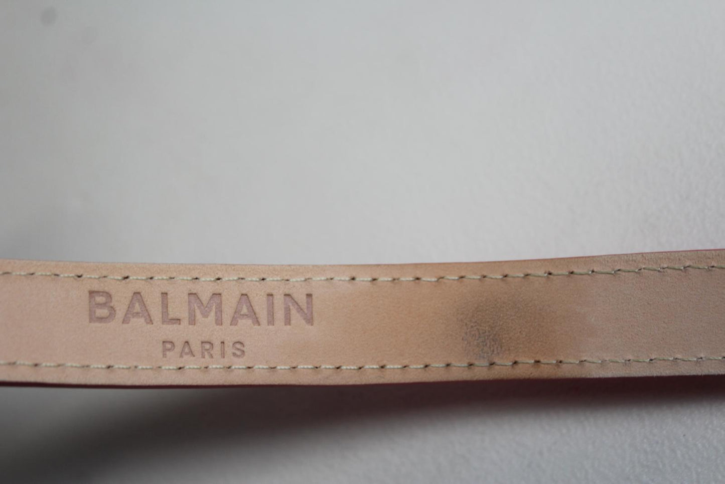 BALMAIN Ladies High Summer Capsule B Logo Pink Adjustable 2cm Belt 75/XS NEW