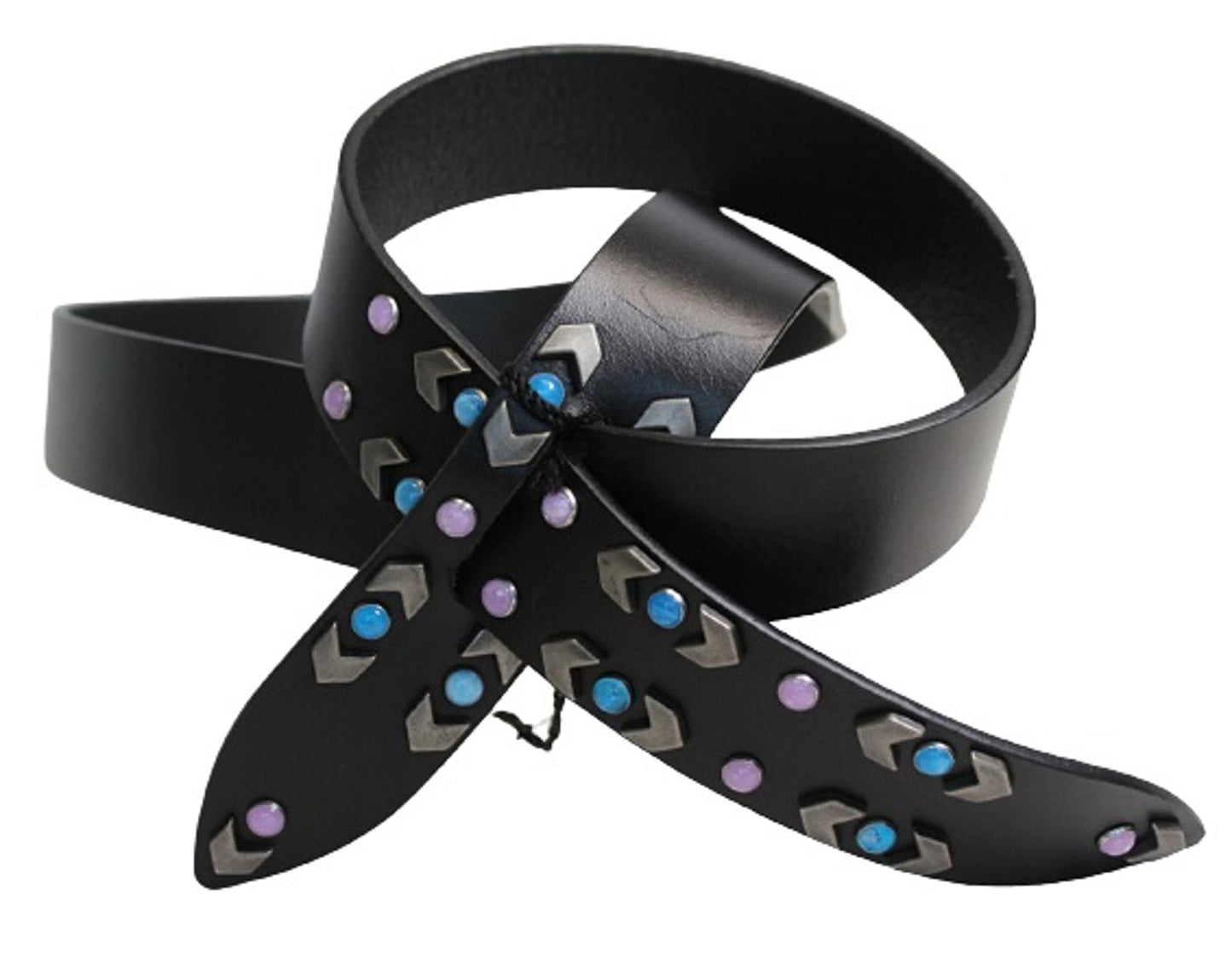 ISABEL MARANT Ladies Ceinture Leece Black Multi Leather Embellished Belt M NEW