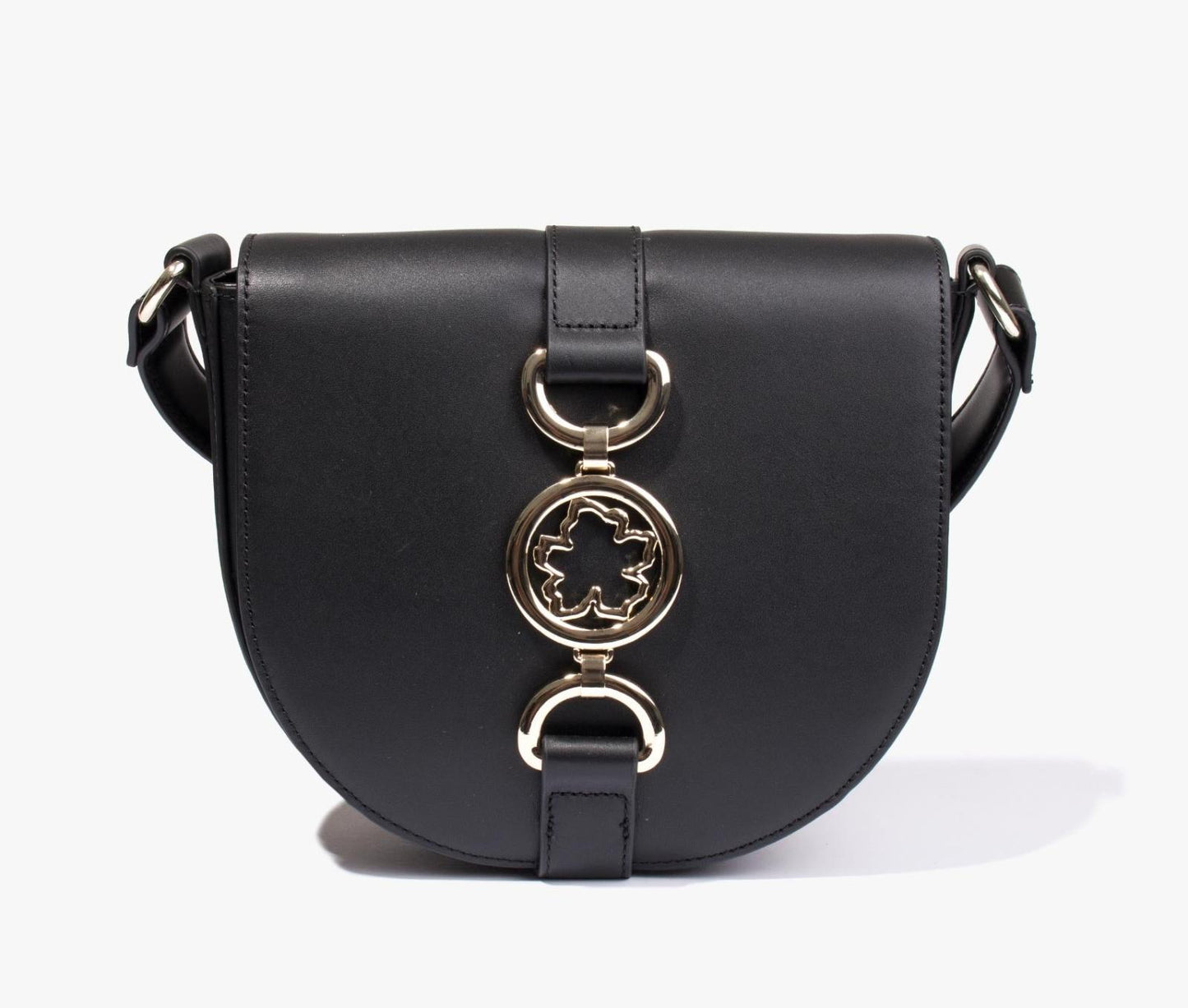 TED BAKER Kensie Ladies Black Leather Magnolia Detail Cross Body Bag BNWT
