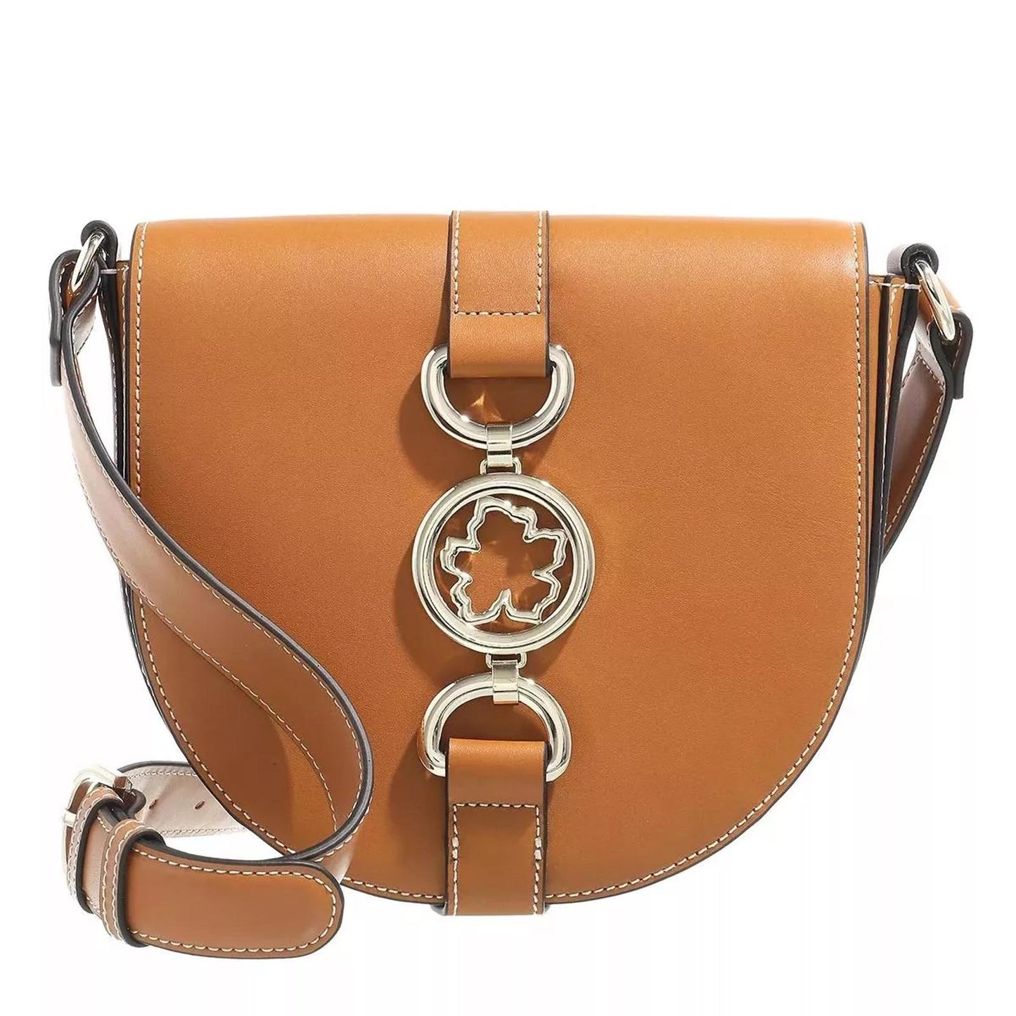 TED BAKER Kensie Ladies Tan Brown Leather Magnolia Detail Cross Body Bag BNWT