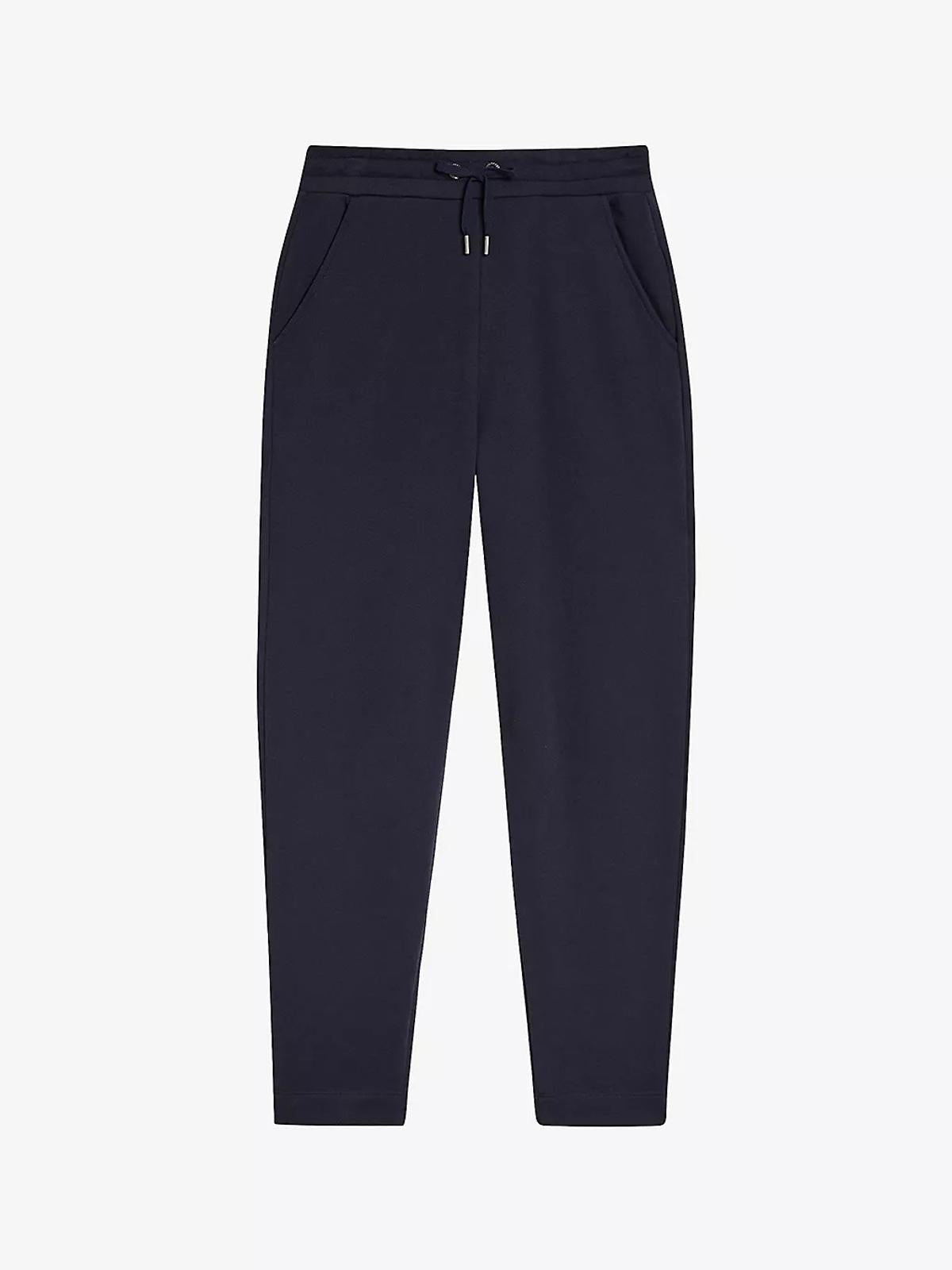 TED BAKER Welda Navy Blue Cotton Flower Patch Jogger Trousers (0) UK6 BNWT