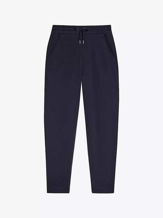 TED BAKER Welda Navy Blue Cotton Flower Patch Jogger Trousers (1) UK8 BNWT