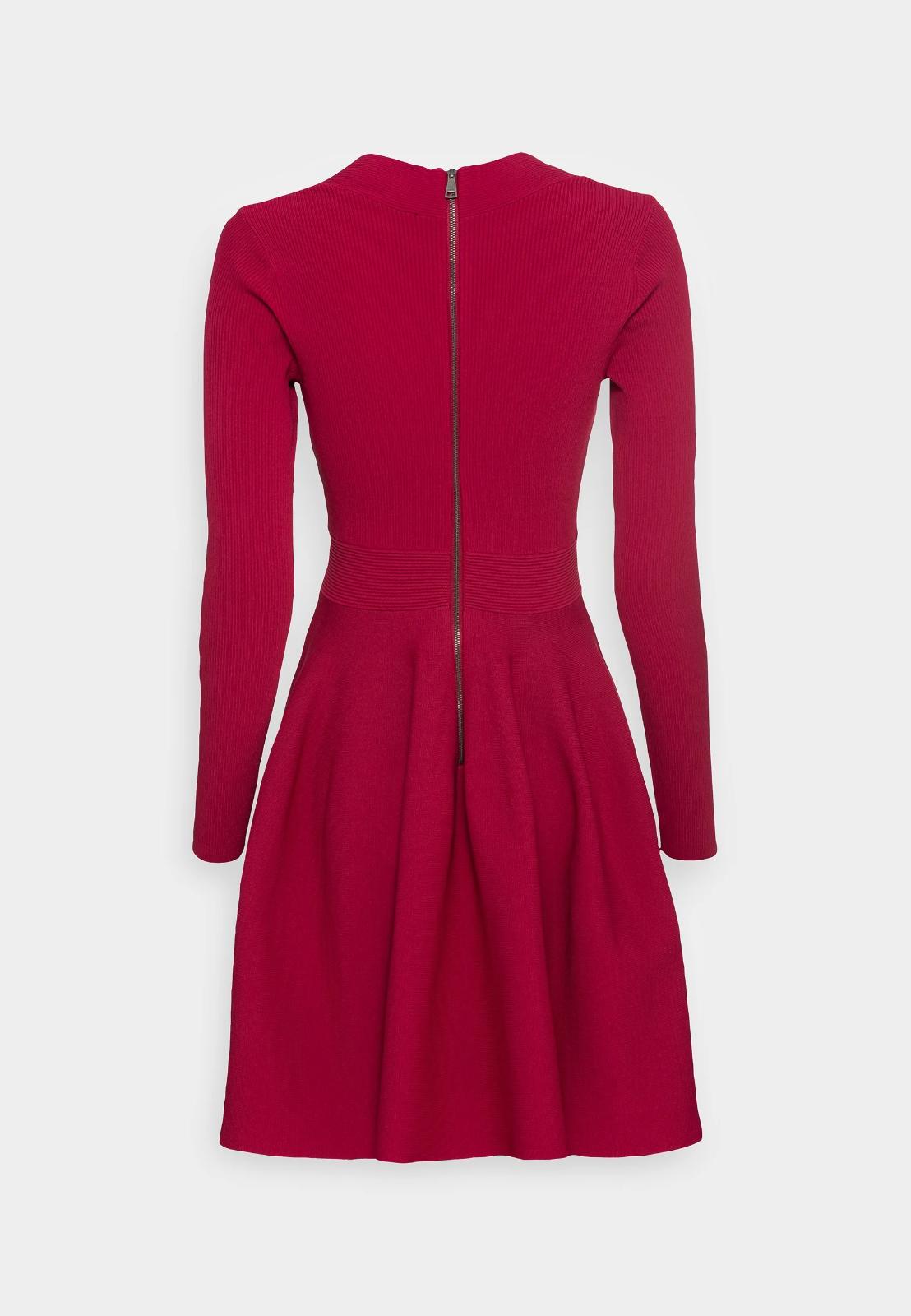 strapless open back dress TED BAKER Viennia Deep Pink Long Sleeve Knit Sweetheart Skater Dress 4 –  Fashion Outlet by Stuff U Sell