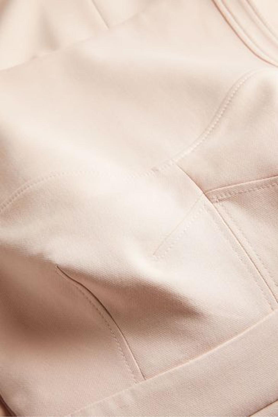 TED BAKER Klarika Pale Pink Midi Length Slit Back Bodycon Dress (0) UK6 BNWT