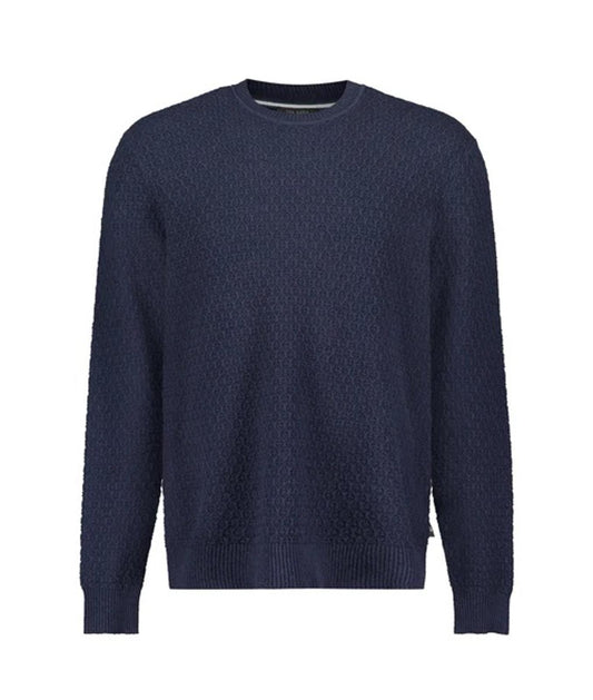TED BAKER Woolf Men's Navy Blue Textured Stitch Crew Neck Jumper (3) M BNWT