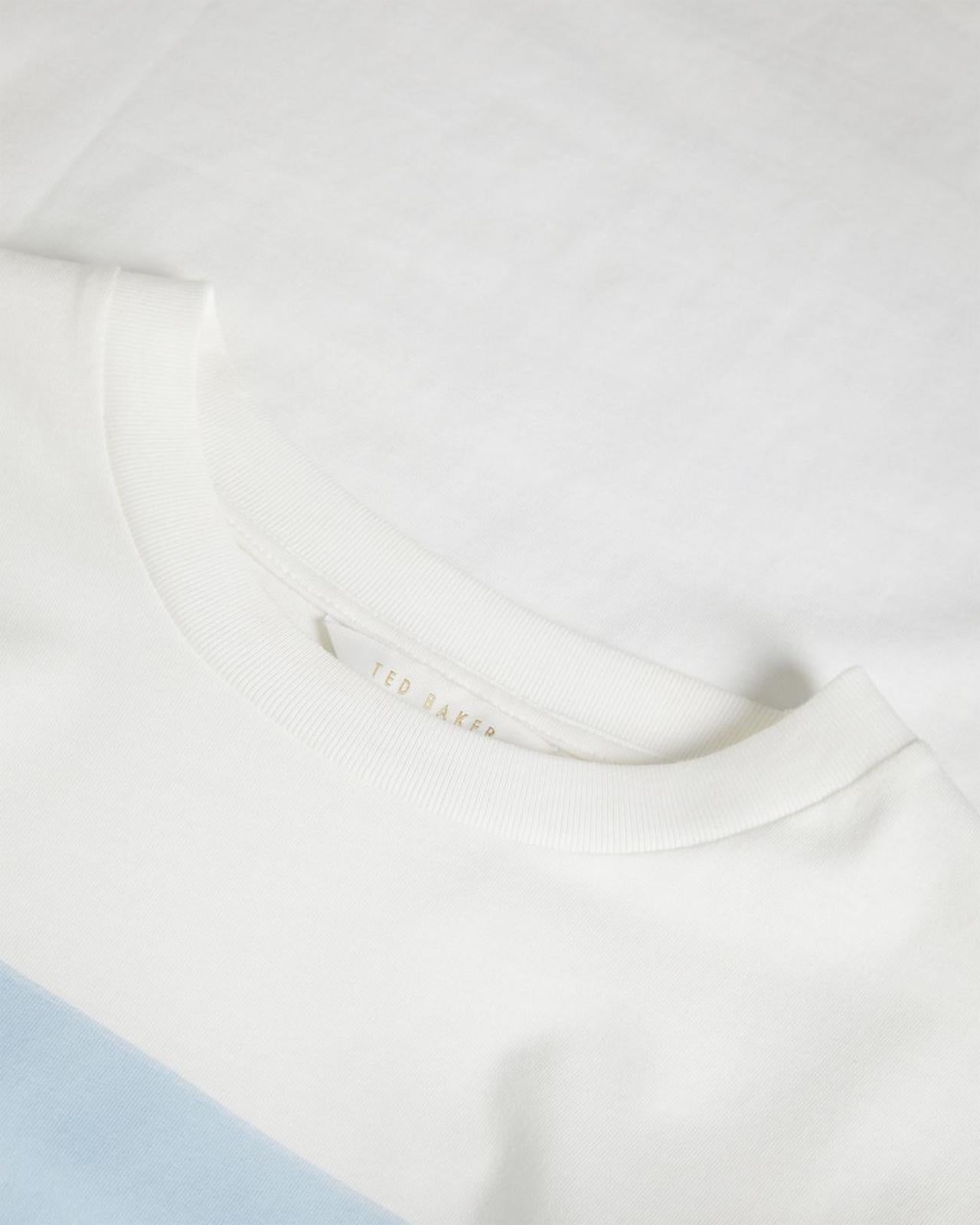 TED BAKER Cosmioz Ladies White Cotton Short Sleeve Cocktail T-shirt 4 UK14 BNWT