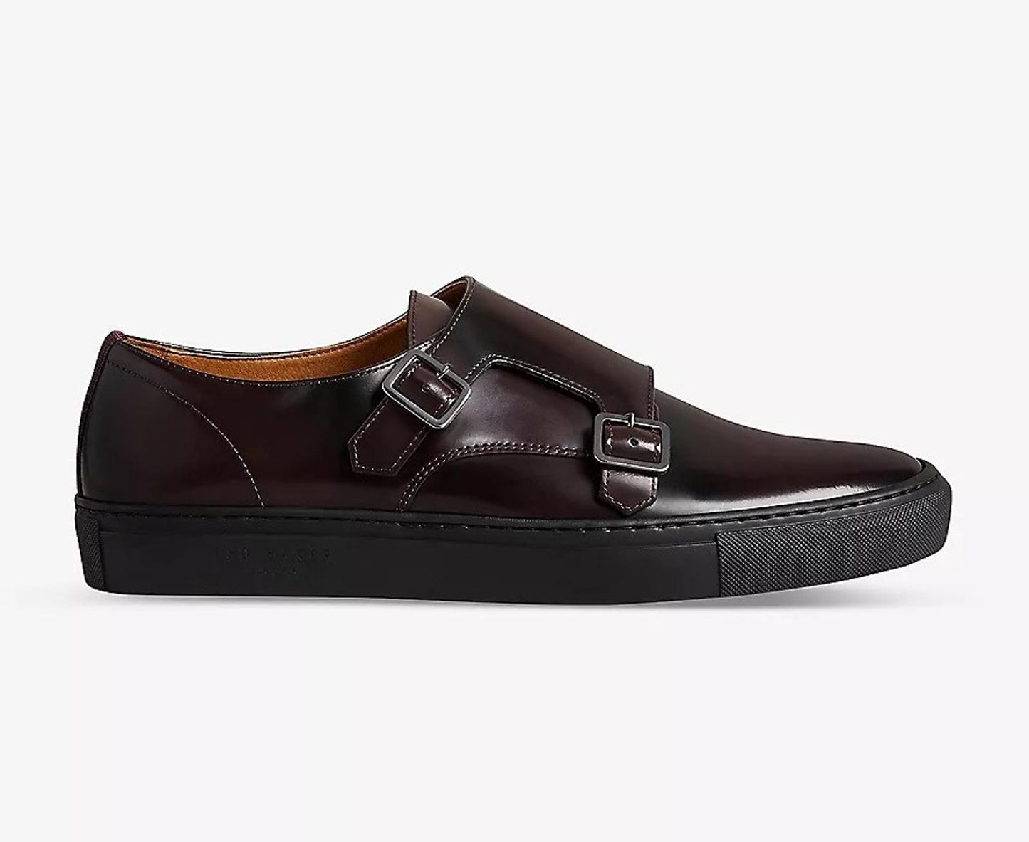 TED BAKER Donnel Oxblood Brown Hybrid Hi Shine Double Monk Shoe EU42 UK8 BNIB