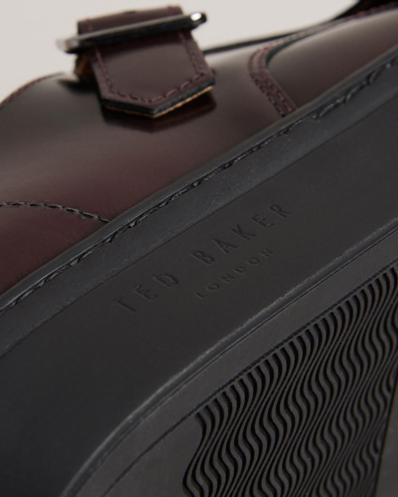 TED BAKER Donnel Oxblood Brown Hybrid Hi Shine Double Monk Shoe EU45 UK11 BNIB