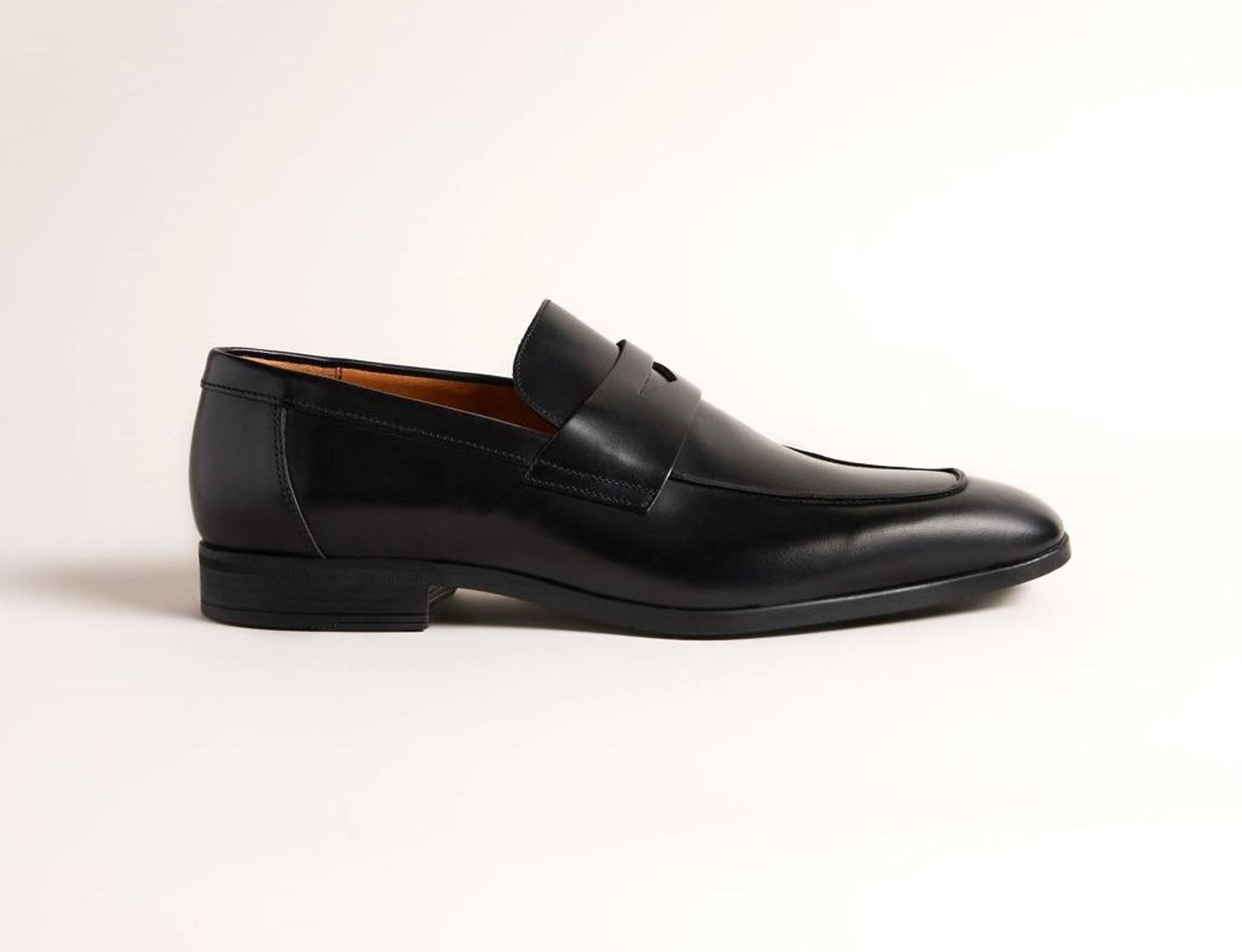 TED BAKER Benjy Men's Black Leather Slip On Round Toe Loafer Shoe EU44 UK11 BNIB