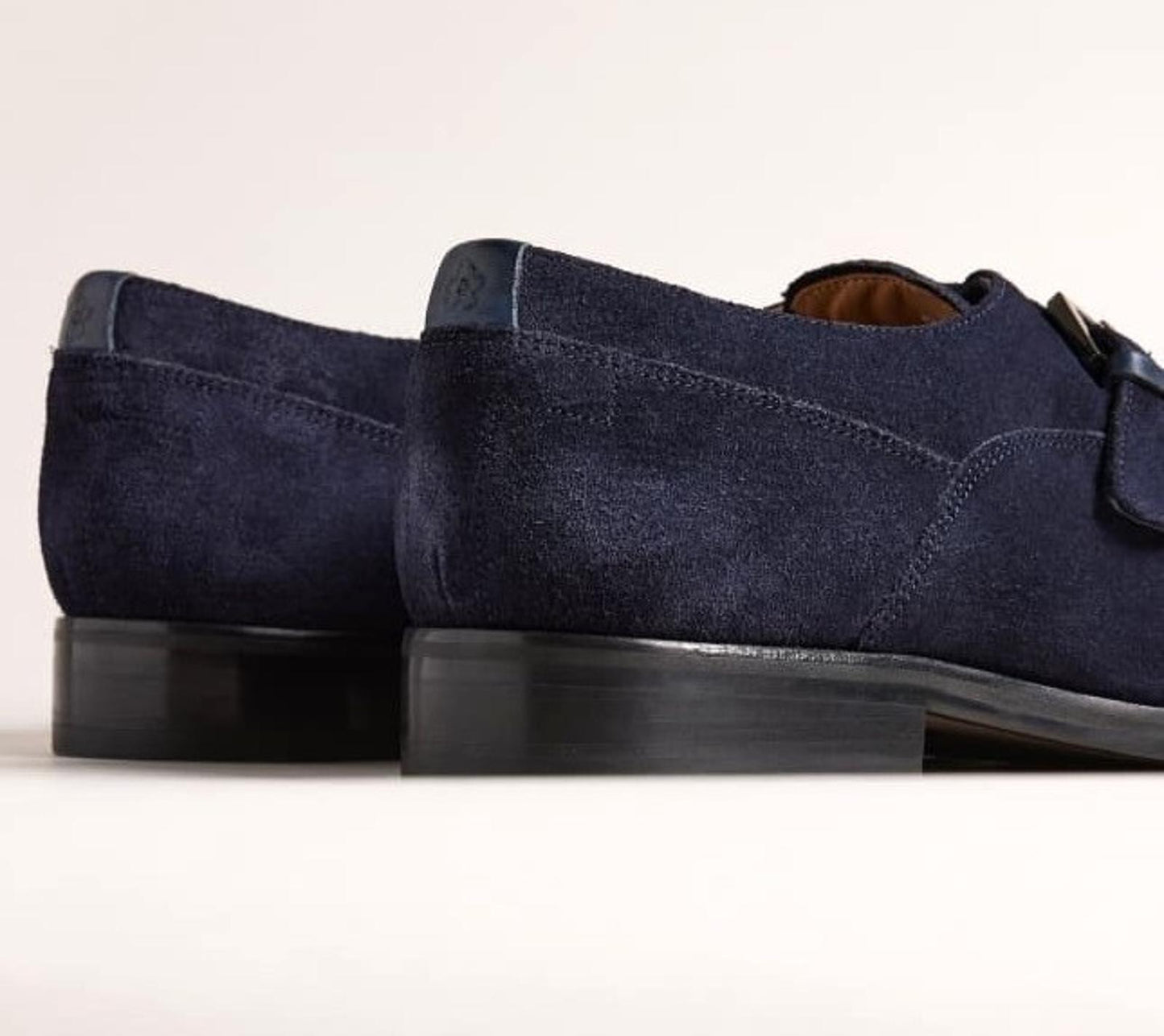 TED BAKER Juliens Men's Navy Blue Suede Formal Single Monk Shoe EU42 UK8 BNIB