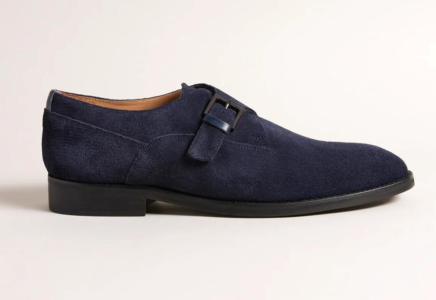 TED BAKER Juliens Men's Navy Blue Suede Formal Single Monk Shoe EU44 UK10 BNIB