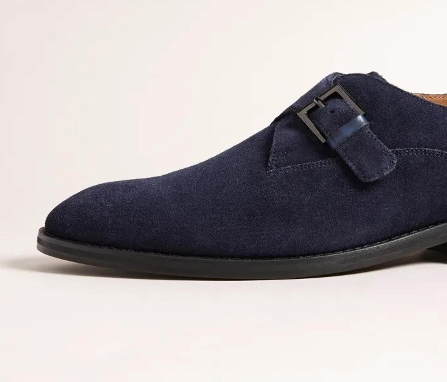 TED BAKER Juliens Men's Navy Blue Suede Formal Single Monk Shoe EU46 UK12 BNIB