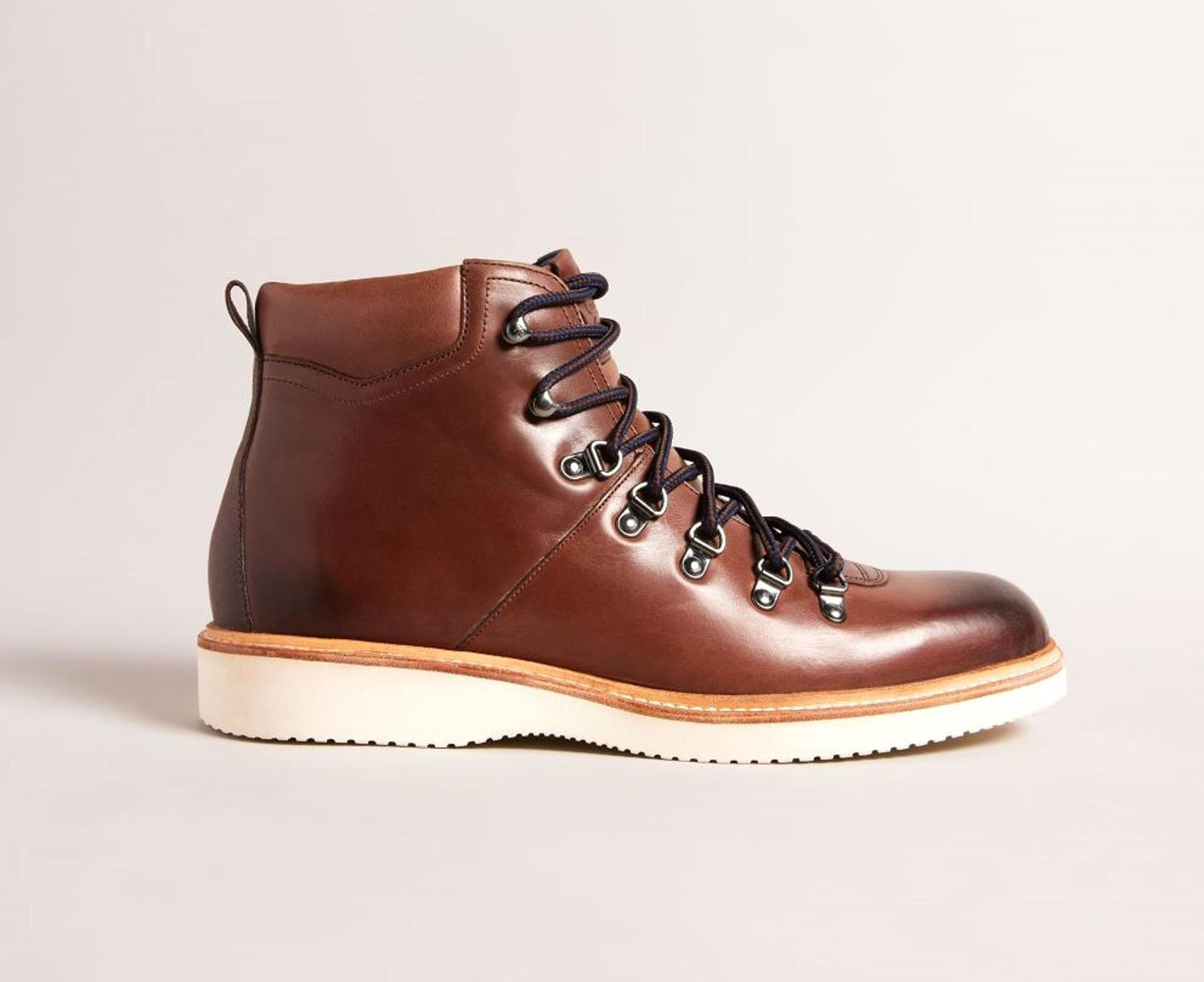 TED BAKER Liykere Men's Brown Leather Round Toe Hiker Boots EU44 UK10 BNIB