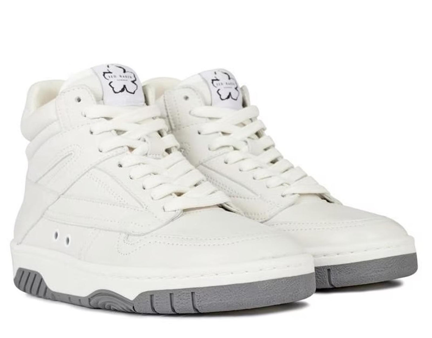 TED BAKER Rofiah Ladies Ercu Beige Hi-Top Leather Sneaker Trainers EU36 UK3 BNIB