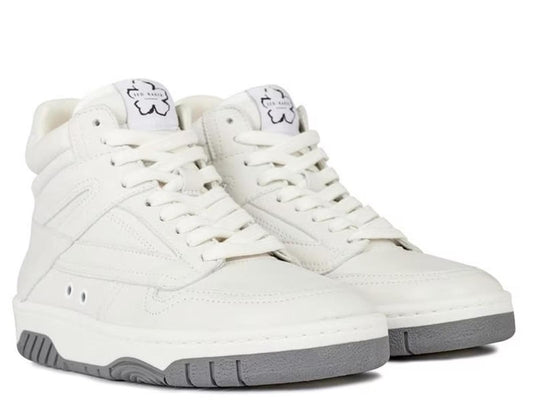 TED BAKER Rofiah Ladies Ercu Beige Hi-Top Leather Sneaker Trainers EU39 UK6 BNIB