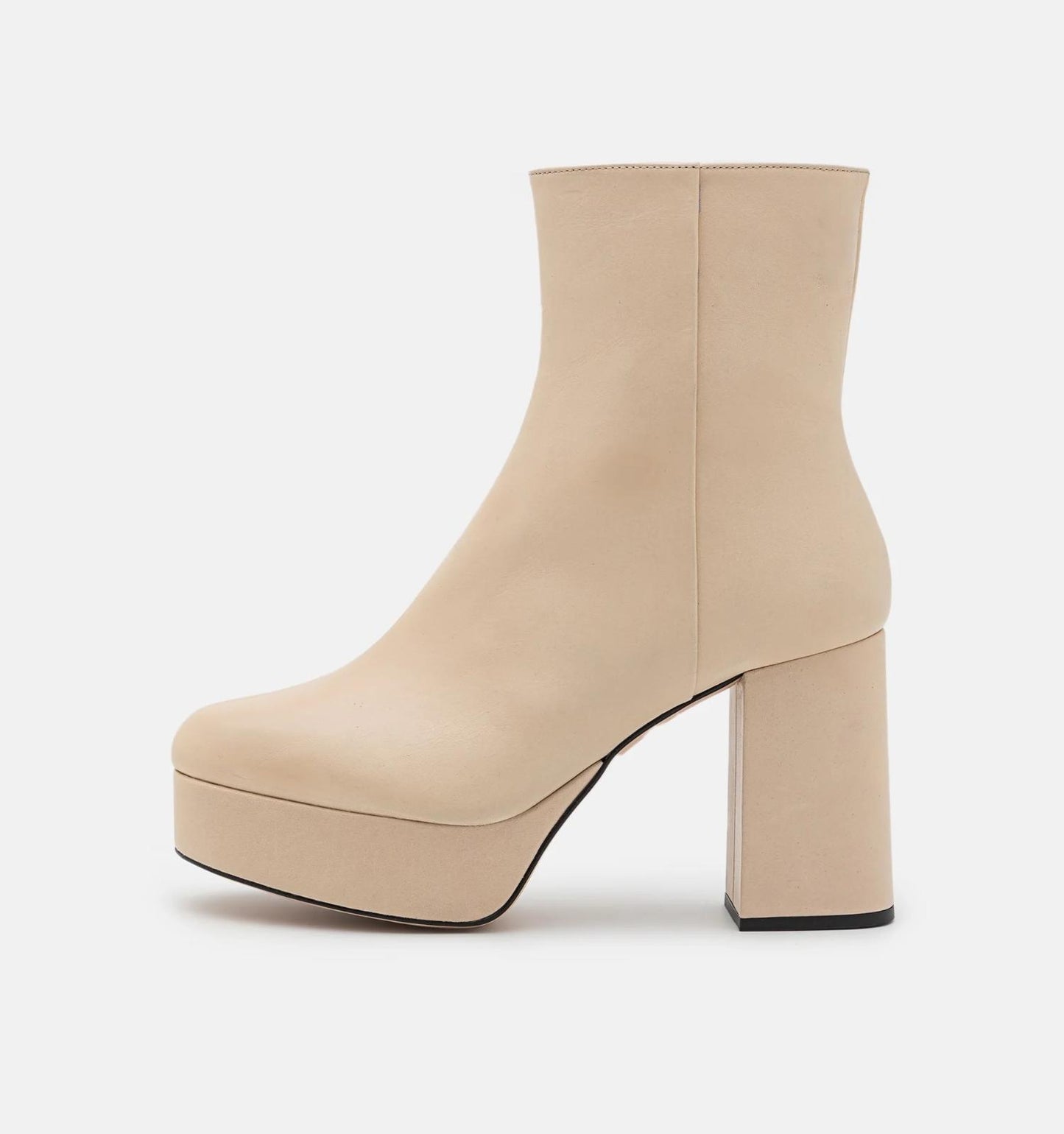TED BAKER Dayli Ladies Ercu Beige Leather Platform Ankle Boot EU39 UK6 BNIB