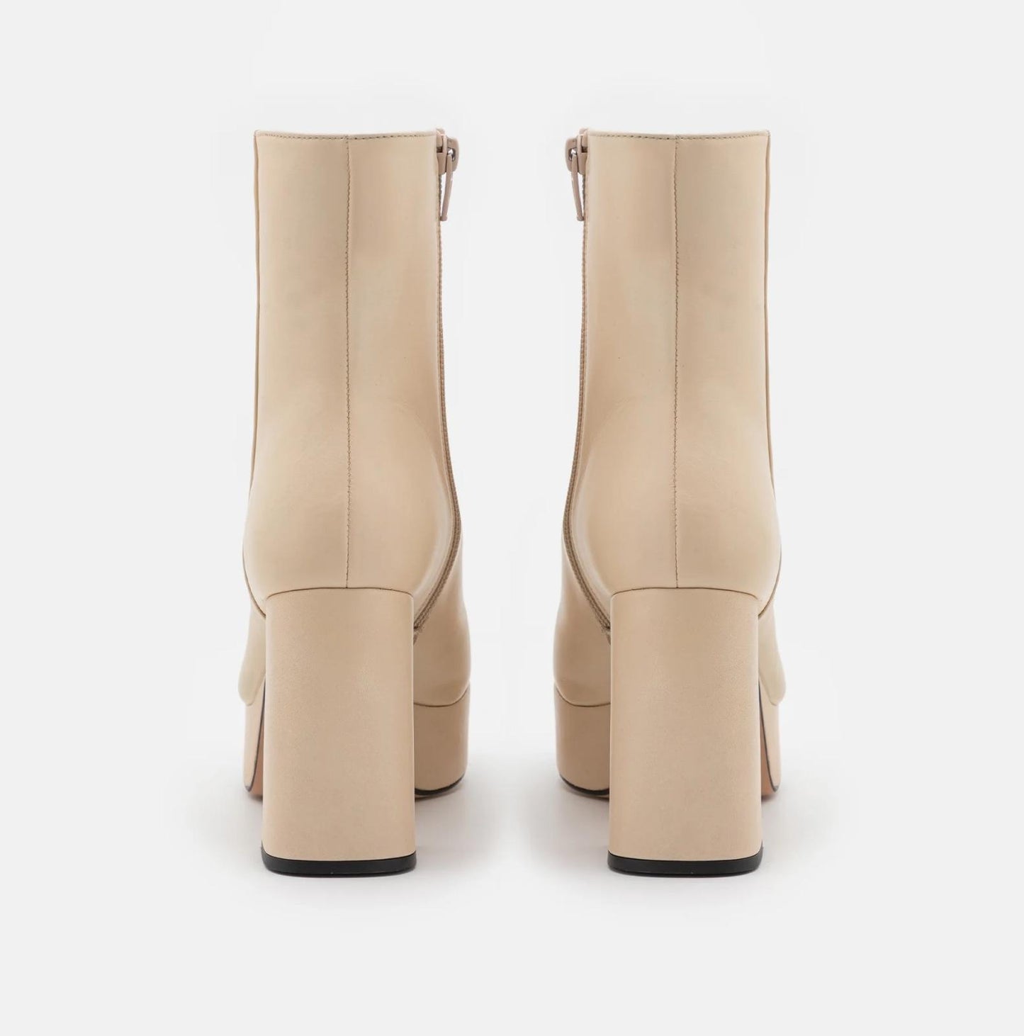 TED BAKER Dayli Ladies Ercu Beige Leather Platform Ankle Boot EU40 UK7 BNIB