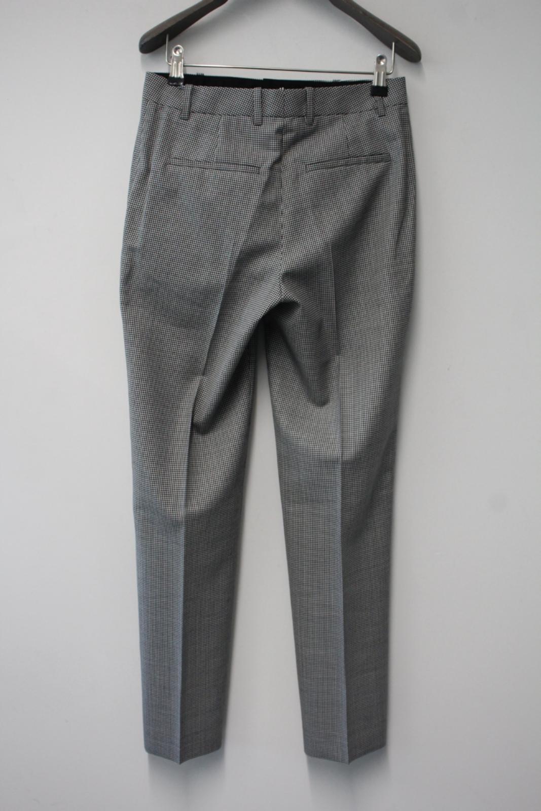 GIVENCHY Ladies Black & White Houndstooth Wool Slim Trousers Size 34 W28 L29 NEW