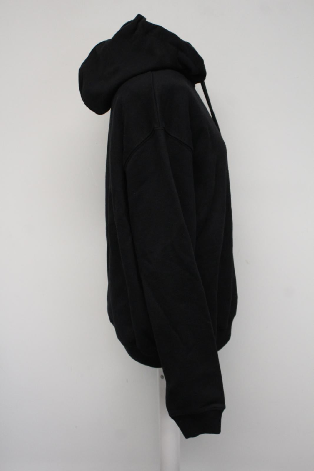 OFF-WHITE Ladies Black Cotton Long Sleeve Hooded Sweatshirt Size L NEW