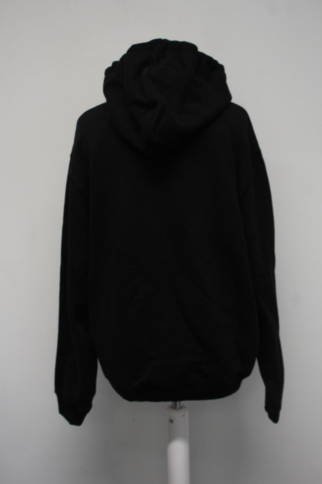 OFF-WHITE Ladies Black Cotton Long Sleeve Hooded Sweatshirt Size L NEW