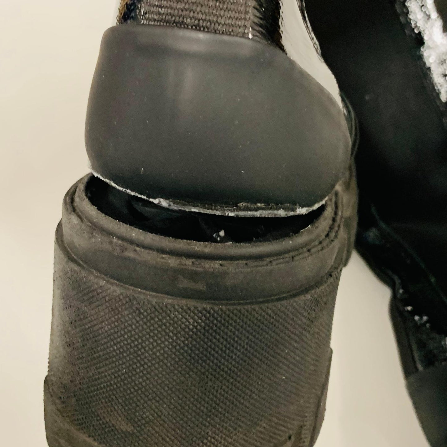 GANNI Ladies Black Tall Calf Gusset Chelsea 80 High Boot Biker UK7 NEW