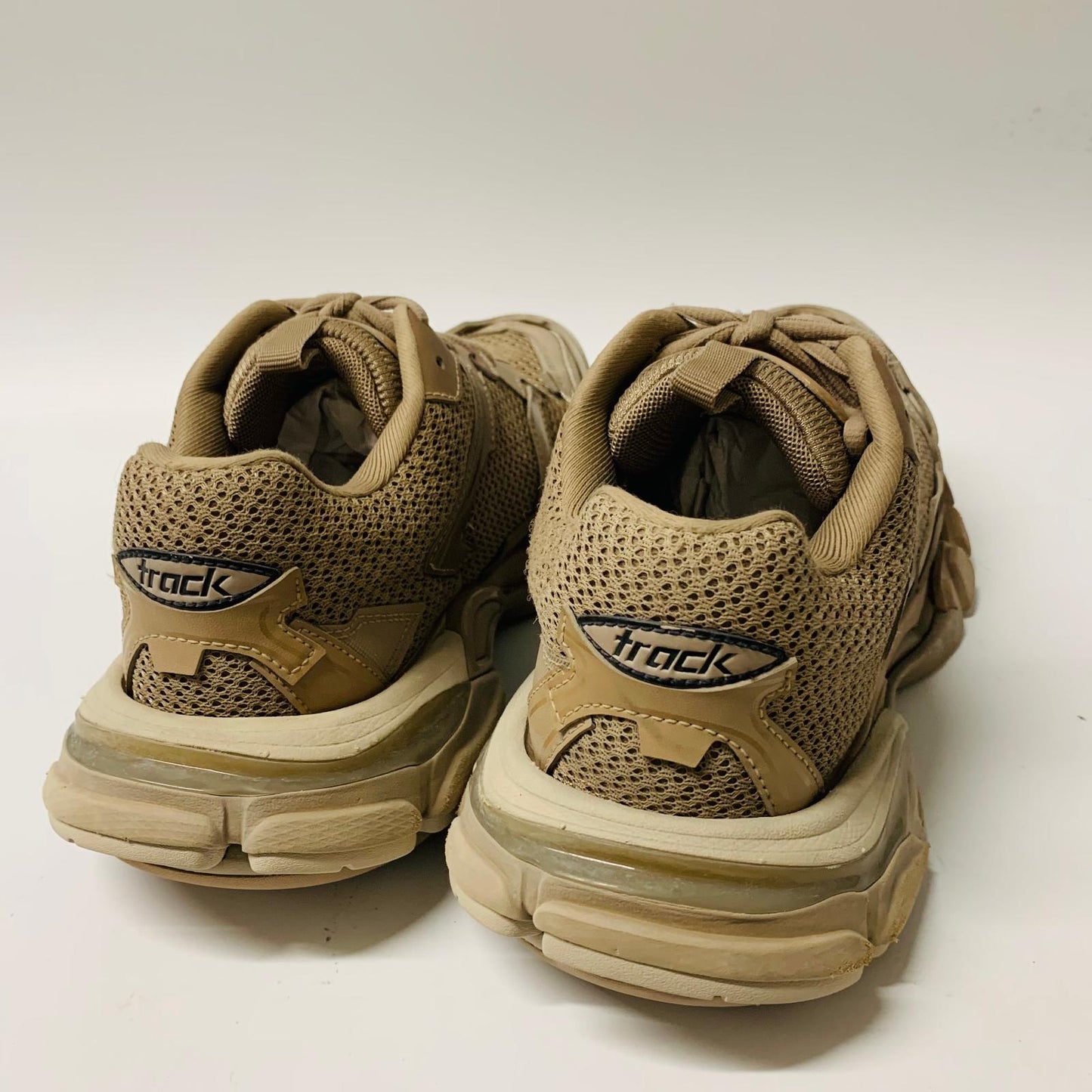 BALENCIAGA Ladies Beige Pink Neutral Lace Track 3 Sneaker Trainer UK5 NEW