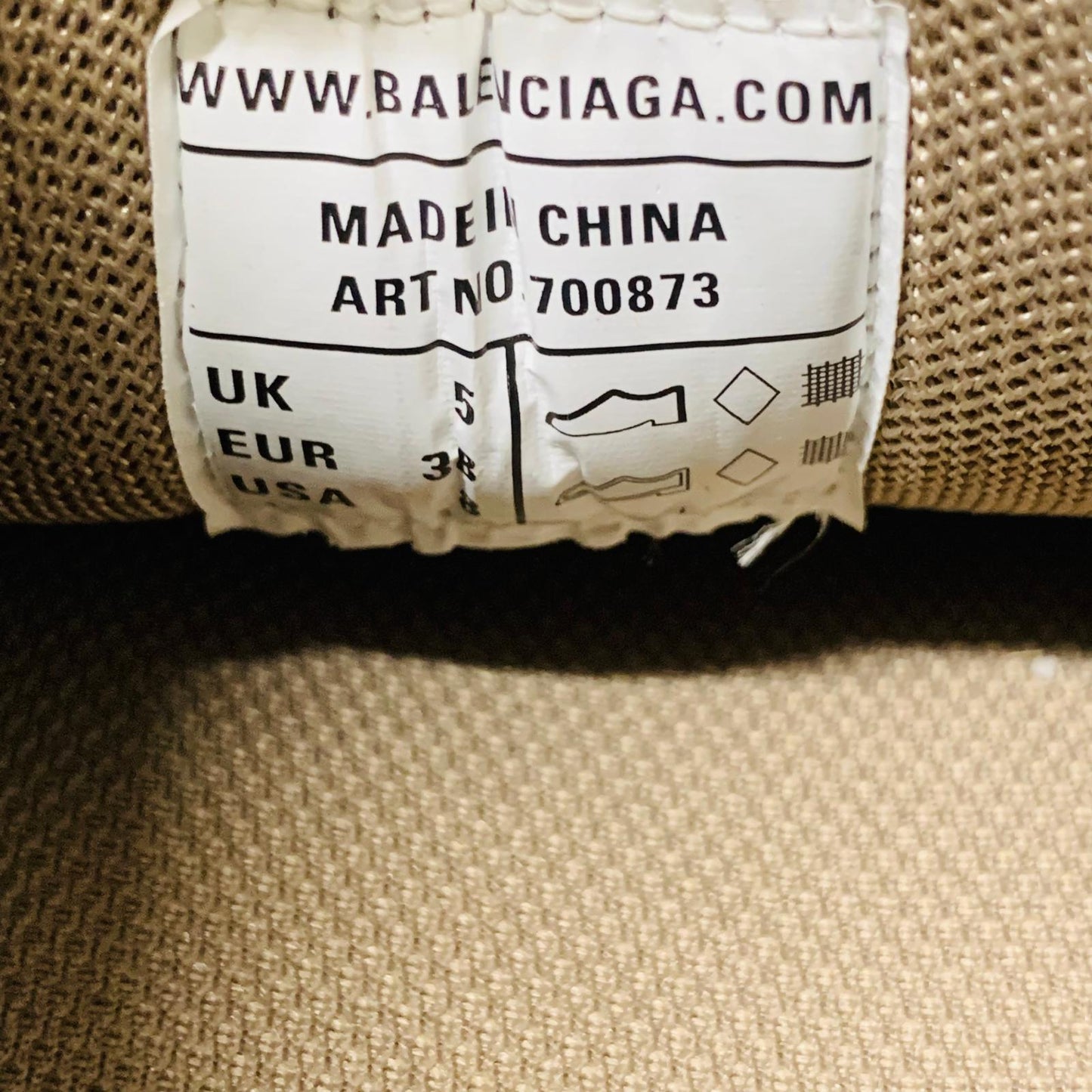 BALENCIAGA Ladies Beige Pink Neutral Lace Track 3 Sneaker Trainer UK5 NEW