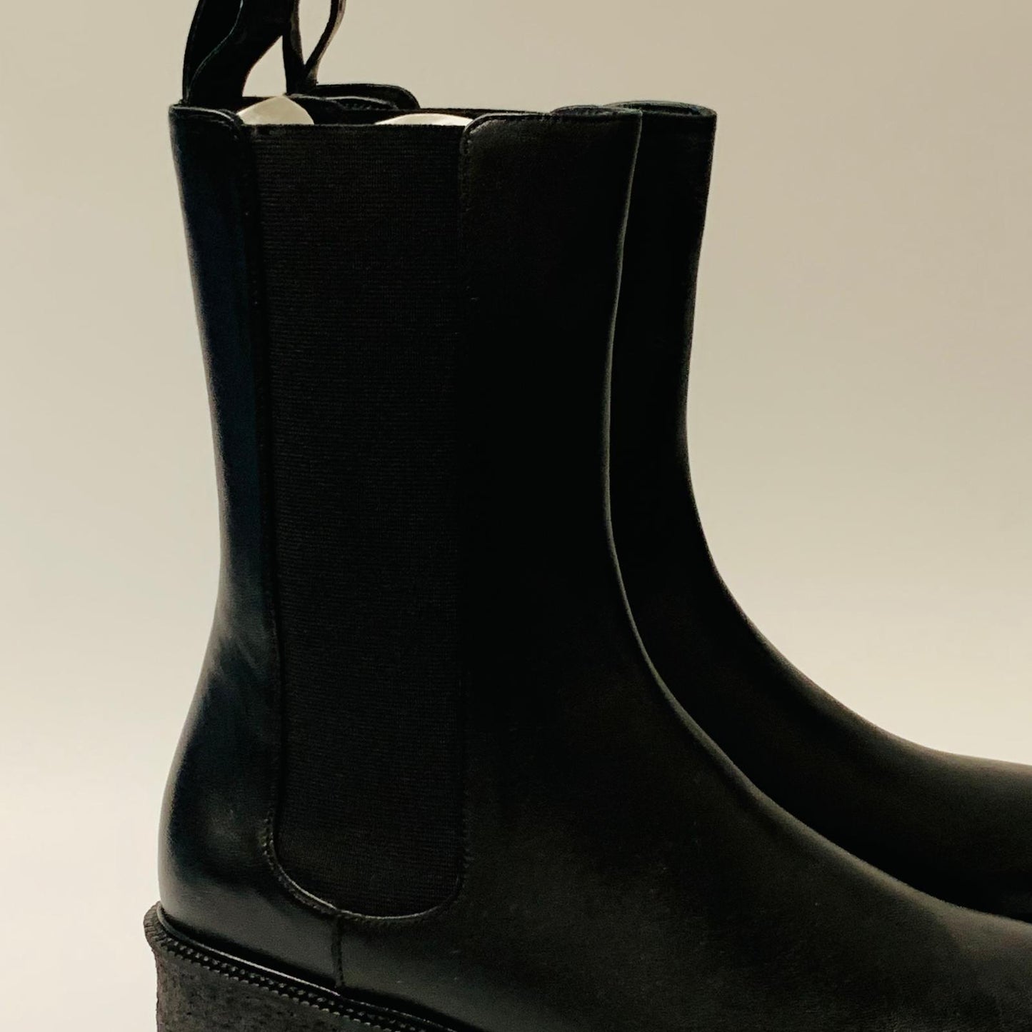 STAUD Ladies Black Palamino Gusset Chelsea Combat Bootie Boot Leather UK6 NEW