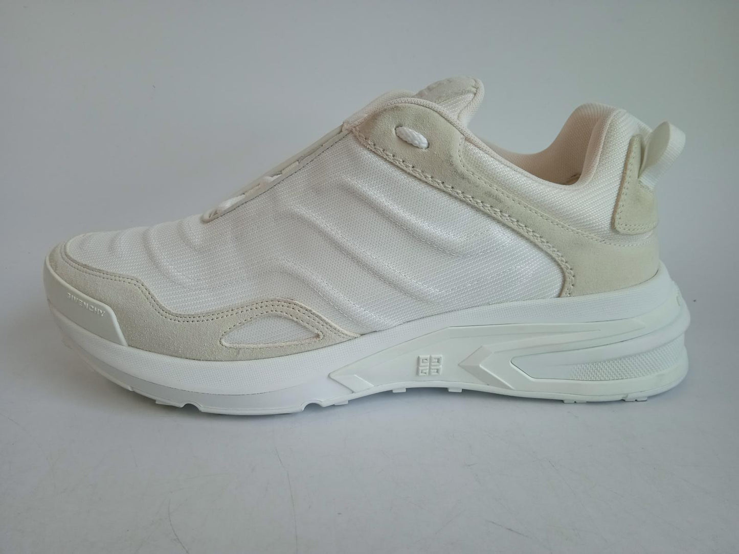 GIVENCHY Men's White Suede & Mesh GIV 1 Light Trainers Size FR44 UK10 NEW
