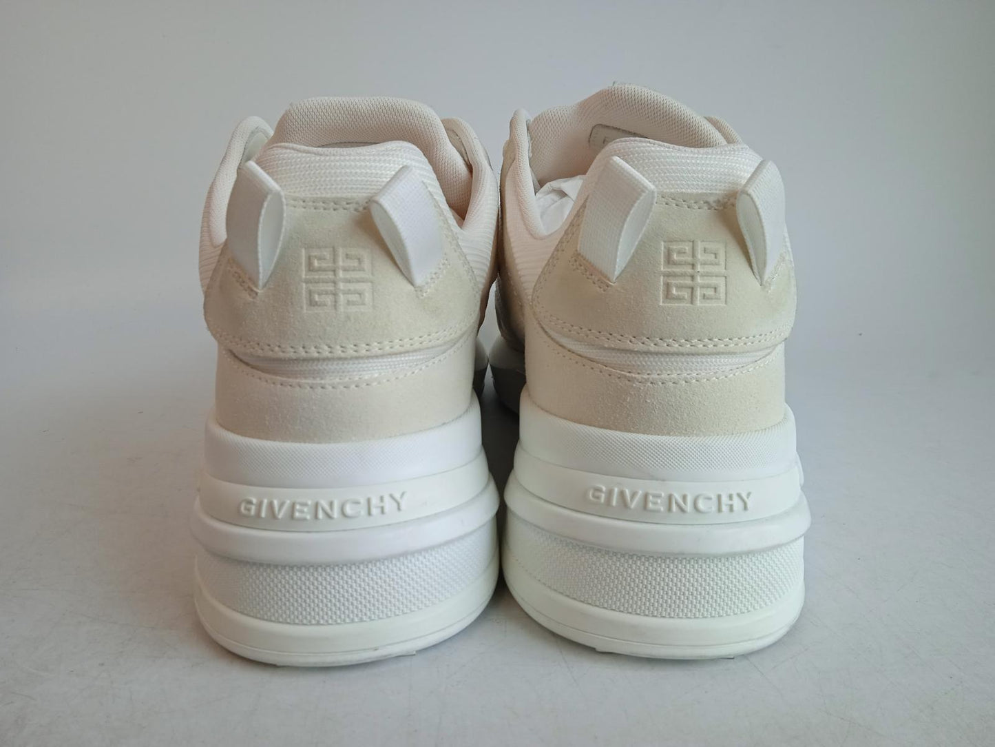 GIVENCHY Men's White Suede & Mesh GIV 1 Light Trainers Size FR44 UK10 NEW